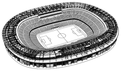 Silhouette des Camp Nou
