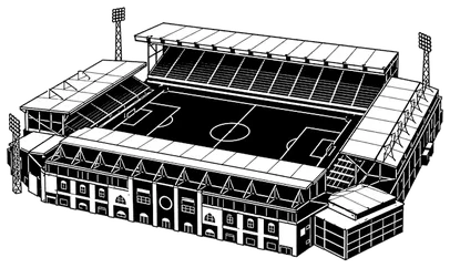 Silhouette des Millerntor-Stadions