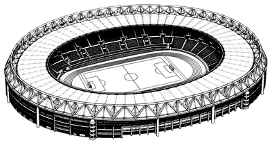 Silhouette des Stadio Olimpico